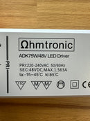 Ohmtronic ADK75W/48V 75W 48V Constant Voltage IP20 LED Driver - LED Spares