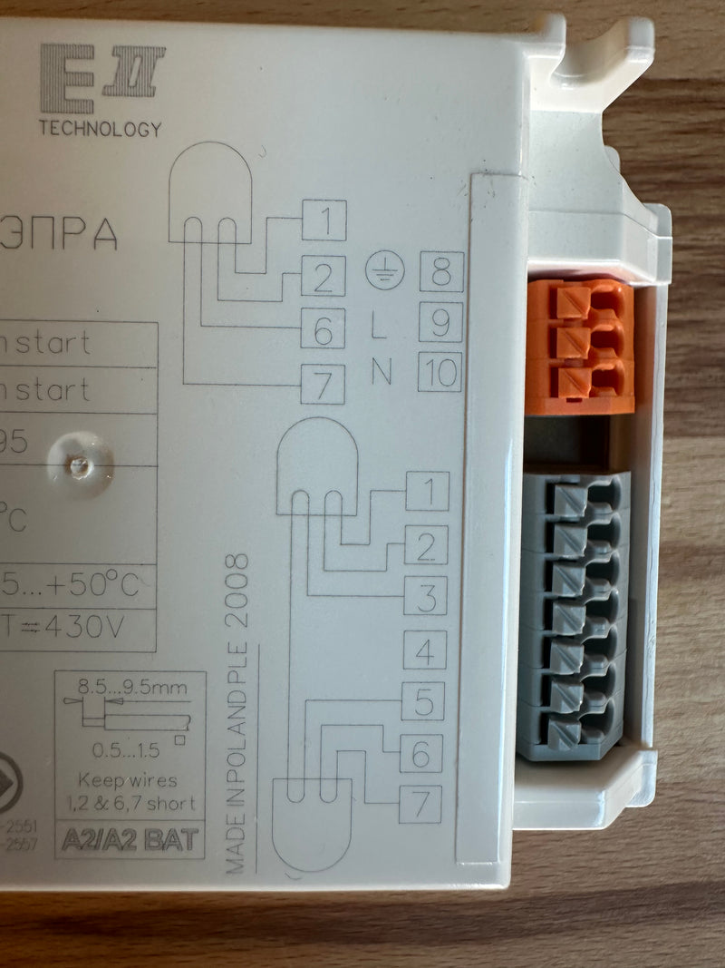 Philips HF-P 1/226 PL-T/C III 220-240V 1 or 2 X 26W CFL HF Ballast - LED Spares