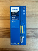 Philips MASTER LED E14 Candle Filament Clear 3.4W 470lm 922-927 Dim To Warm - Replaces 40W - LED Spares