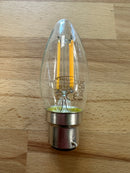 BELL LED 3.3W Dimmable Clear Filament Candle - BC - 2700K - 60717