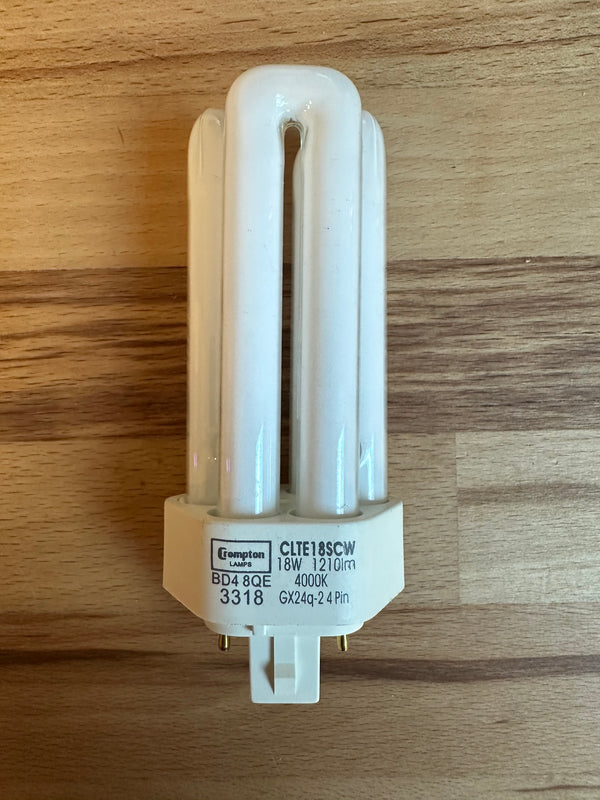 Crompton CLTE18SCW 18W 4PIN Gx24q-2 4000k Triple Turn CFL Lamp - LED Spares