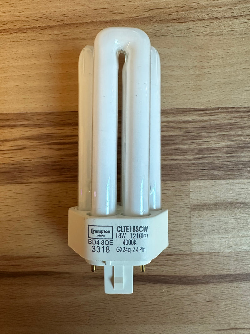 Crompton CLTE18SCW 18W 4PIN Gx24q-2 4000k Triple Turn CFL Lamp - LED Spares