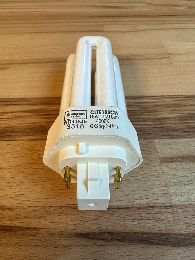 Crompton CLTE18SCW 18W 4PIN Gx24q-2 4000k Triple Turn CFL Lamp - LED Spares