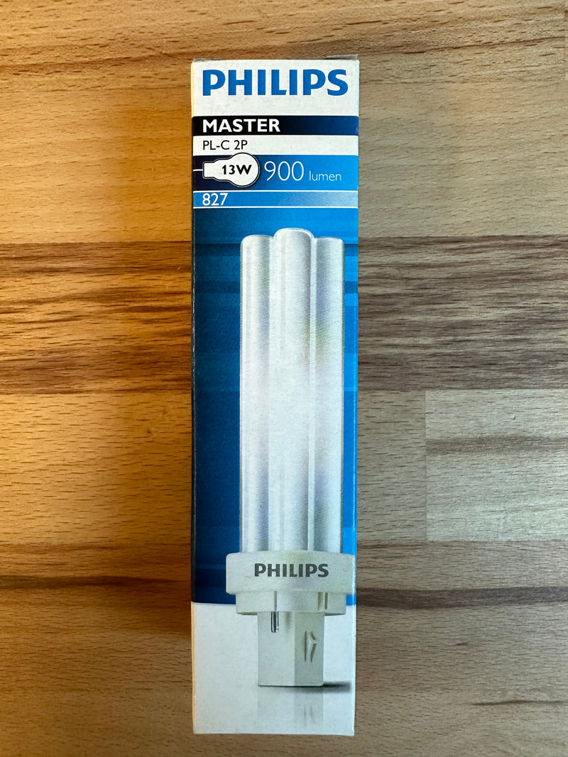 Philips Master PL-C 13W 827 Very Warm White 2Pin G24d-1 CFL Lamp - LED Spares