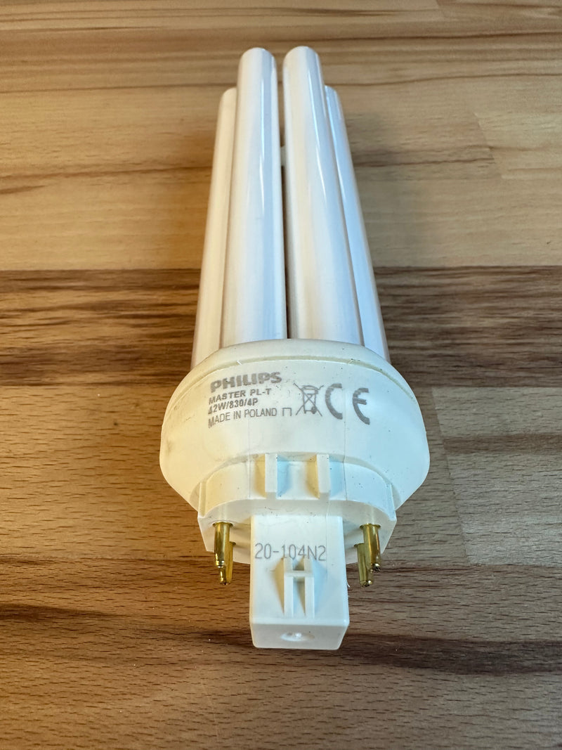 Philips Master PL-T 42W 830 Warm White 4Pin GX24q-4 CFL Lamp - LED Spares