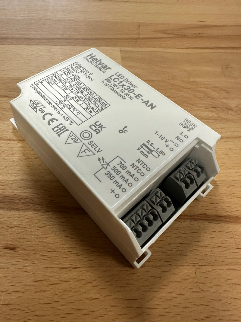 Helvar LC1X30-E-AN 30W 1-10V Dimmable LED Driver - LED Spares