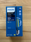 Philips MASTER Value E247LED GLS Filament Clear 5.9W 806lm - 927 Extra Warm White - Dimmable - LED Spares