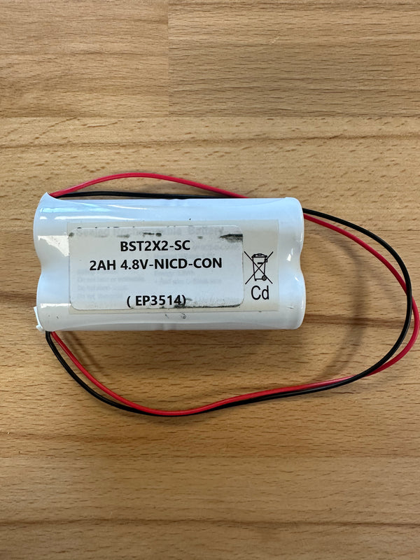 BST2X2-SC-2AH-NICD-CON 4.8V 2Ah Sub C Dual in Line Battery - EP3514