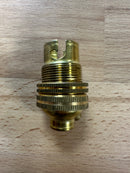 Brass SBC Un-Switched Threaded Lampholder 10mm Threaded Entry - LED Spares