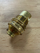 Brass SBC Un-Switched Threaded Lampholder 10mm Threaded Entry - LED Spares
