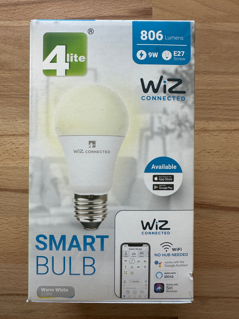 4Lite WiZ Connected Smart LED WiFi Bulb GLS Warm White - ES (E27) - 4L1-8000 - LED Spares