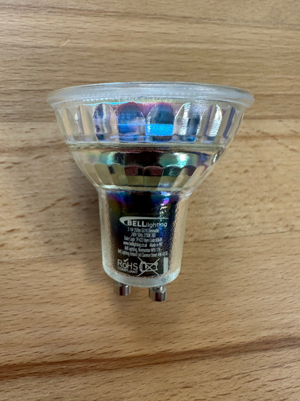 Bell Halo Glass 3.1W LED Dimmable GU10 - 2700K - 60649 - LED Spares