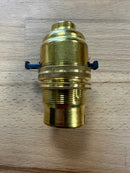 BC Brass Switched Lampholder 13mm Thread - 1014E - BLH/BC/TH/S/13E - LED Spares
