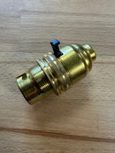 BC Brass Switched Lampholder 13mm Thread - 1014E - BLH/BC/TH/S/13E - LED Spares
