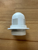 ES (E27) White Plastic Full Threaded Pendant Lampholder TPLH/PEN/E27/TH/WH/M10 - LED Spares