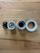 ES (E27) White Plastic Half Threaded Pendant Lampholder TPLH/PEN/E27/HTH/WH/M10 - LED Spares