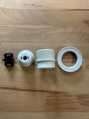 ES (E27) White Plastic Half Threaded Pendant Lampholder TPLH/PEN/E27/HTH/WH/M10 - LED Spares