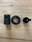 SMALL ES (E14) Black Plastic Full Threaded Pendant Lampholder TPLH/PEN/E14/TH/BLK/M10 - LED Spares