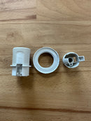 SMALL ES (E14) White Plastic Half Threaed Pendant Lampholder TPLH/PEN/E14/HTH/WH/M10 - LED Spares