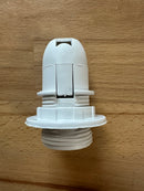SMALL ES (E14) White Plastic Half Threaed Pendant Lampholder TPLH/PEN/E14/HTH/WH/M10 - LED Spares