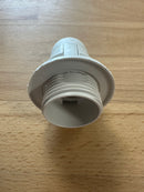 SMALL ES (E14) White Plastic Half Threaed Pendant Lampholder TPLH/PEN/E14/HTH/WH/M10 - LED Spares