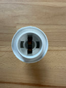 SMALL ES (E14) White Plastic Half Threaed Pendant Lampholder TPLH/PEN/E14/HTH/WH/M10 - LED Spares