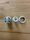 SMALL ES (E14) White Plastic Full Threaded Pendant Lampholder TPLH/PEN/E14/TH/WH/M10 - LED Spares