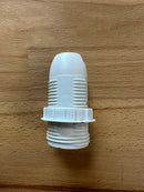 SMALL ES (E14) White Plastic Full Threaded Pendant Lampholder TPLH/PEN/E14/TH/WH/M10 - LED Spares