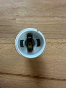 SMALL ES (E14) White Plastic Full Threaded Pendant Lampholder TPLH/PEN/E14/TH/WH/M10 - LED Spares