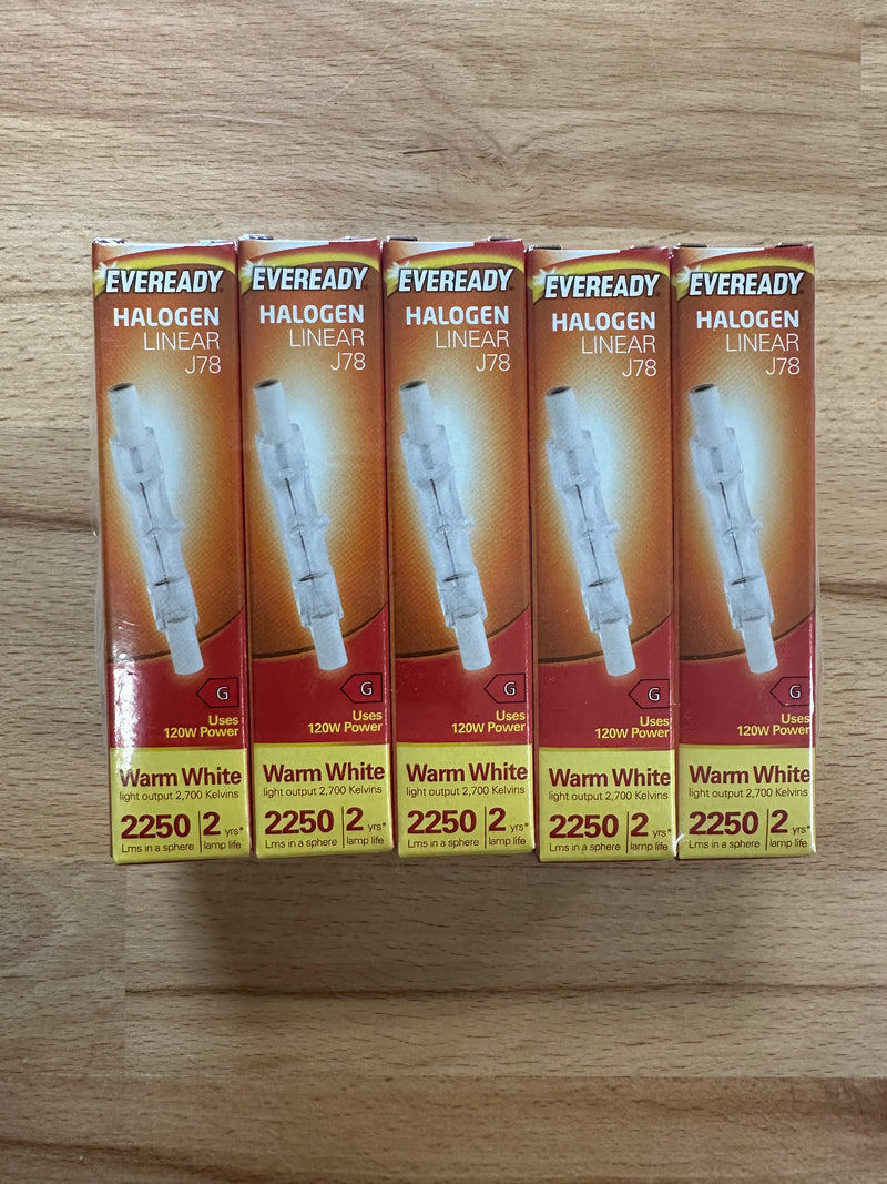 Eveready R7S 120=150W 78mm Floodlight Security Bulb Linear Halogen - S10112 - LED Spares