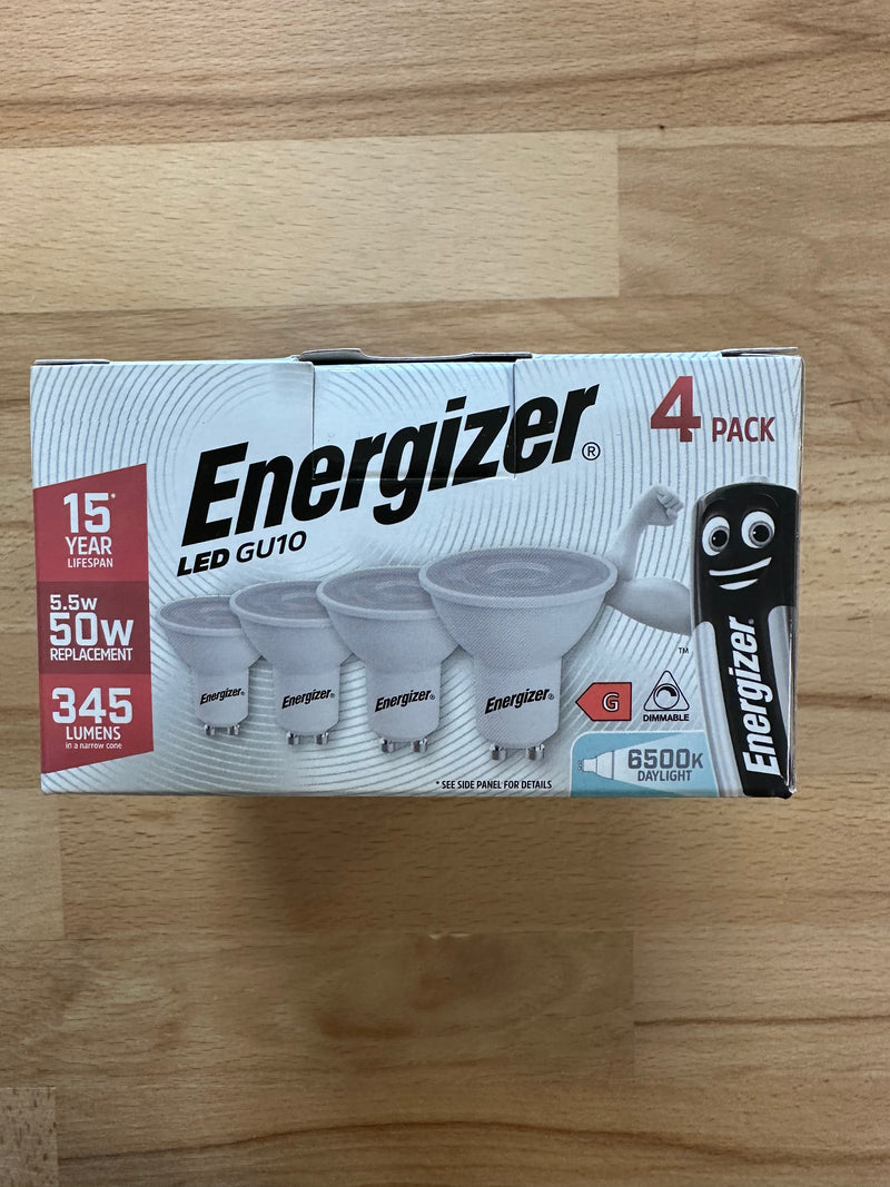 S10329 Energizer 5.5W Dimmable LED GU10 345LM Daylight - Pack of 4