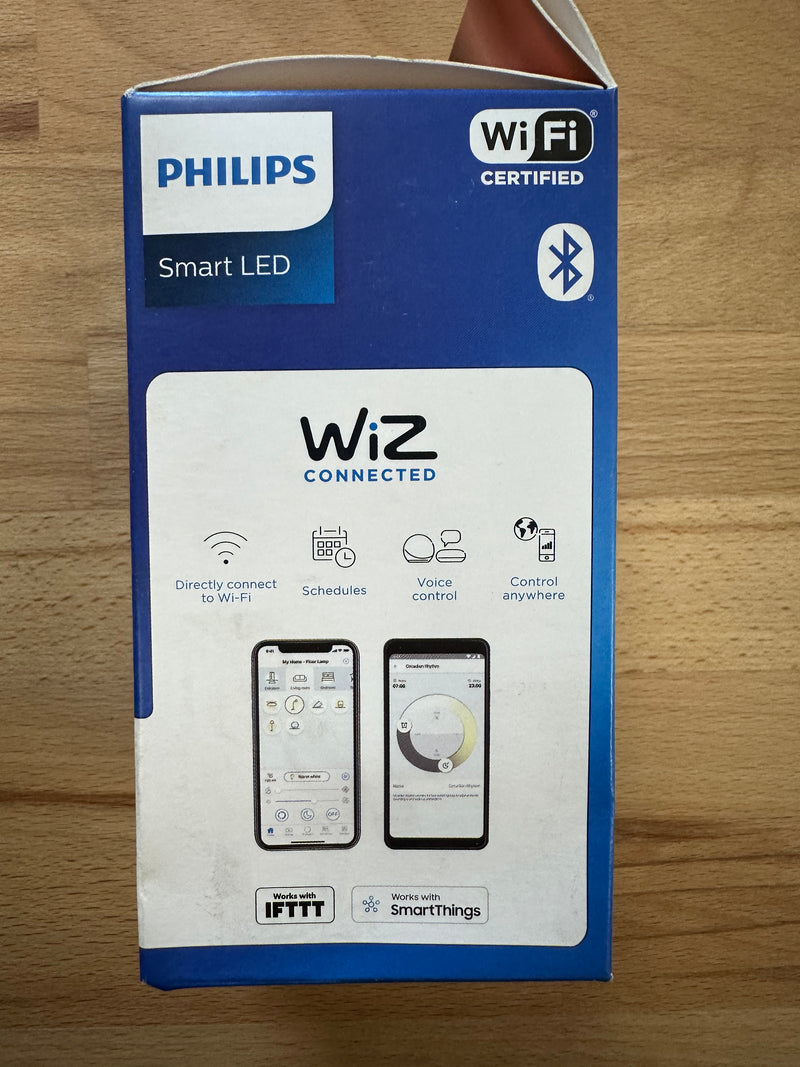 Philips Smart LED Wiz 4.9W = 25W 370lm Filament Candle Amber E14 - LED Spares