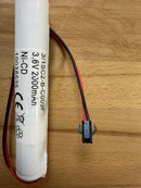 BST3-SC-2Ah-NICD-C009F 3.6V 2AH Sub C Battery Stick c/w Leads and C009F Connector - 3/1SC2-B-C009F - LED Spares