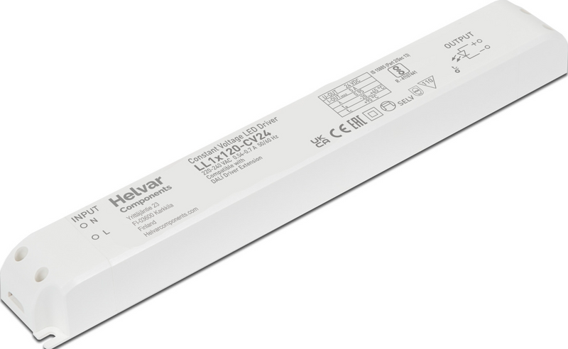 Helvar LL1X120-CV24 120W 24V Constant Voltage LED Driver - 5576000