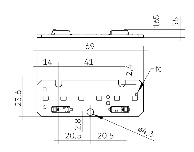 Tridonic 89603204 LLE 24x70mm 325lm 840 HV ADV5 - LED spares