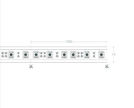 IP65 Direct To Mains Cool White 4000K - 4500K LED Strip 220V-240V AC 60 lED/m Dimmable - LED Spares