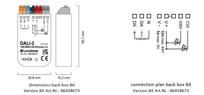 Lunatone DALI-2 CW-WW LED-Dimmer CV