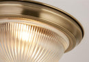 Searchlight 4370 Antique Brass & Clear Glass American Dinner Flush Light - LED Spares