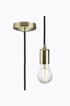 Knighsbridge 1.8m E27 Contempory Pendant Set - Antique Brass - LED Spares