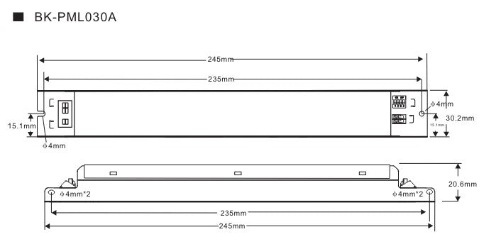 BOKE BK-PML030A-0750A 31.5W 550-750mA Linear LED Driver - LED Spares