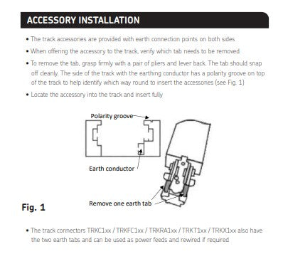 Knightsbridge 2M Black 230V 10A Single Circuit Track - TRK2MABK - LED Spares