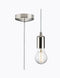 Knighsbridge 1.8m E27 Contempory Pendant Set - Brushed Chrome - LED Spares