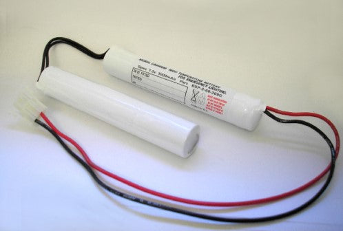 BST3+3-C-3AH-NICD-CON 6 Cell 7.2V 3Ah C Size 3+3 Battery C/W AMP Connector - LED Spares