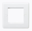 Knightsbridge CU2G - 2 Gang Modular Faceplate - White - Euro Modules - LED Spares