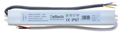 Deltech 24V30IP67 30W 24V Low Voltage IP67 LED Driver - LED Spares