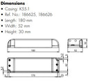 Vossloh EDXe175/24.059 - 186626 75W 24V EasyLine IP20 LED Driver - LED Spares