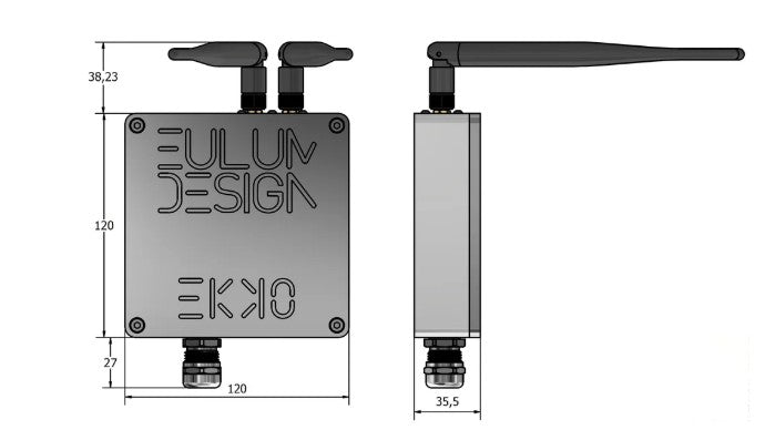 EKKO SRPT-L-CSB-EKKO IP65 Ultra Long-Range Casambi Echoing Signal Repeater