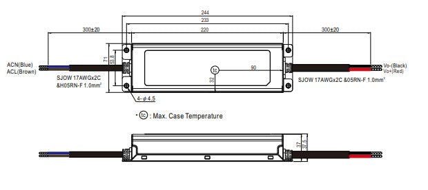 Mean Well ELG-240-48 240W 48V IP67 Constant Voltage LED Driver - LED Spares