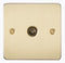 Knightsbridge FP0100BB Flat Plate 1G TV Outlet (non-isolated) - Brushed Brass - LED Spares
