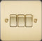 Knightsbridge FP4000BB 10AX 3G 2-way Switch - Brushed Brass - LED Spares